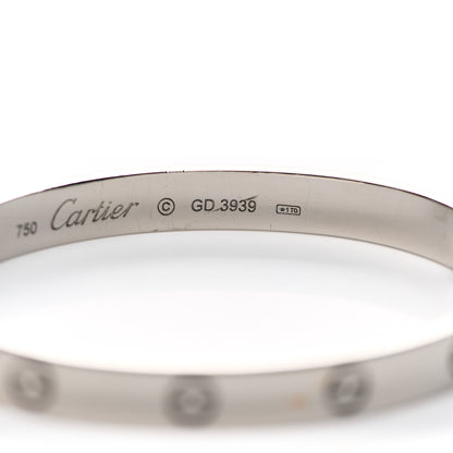 Cartier 18K White Gold LOVE Bracelet 17 5 of 6
