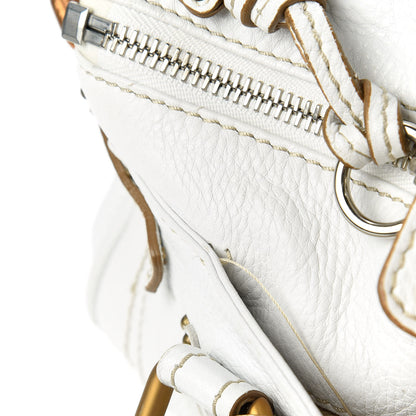 Chloe Calfskin Medium Paddington Satchel White 13 of 14