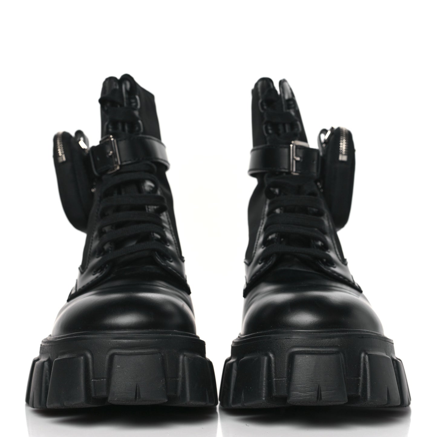 Spazzolato Rois Re-Nylon Metal Triangle Logo Mens Monolith Pouch Pocket 60mm Combat Boots 10 Black