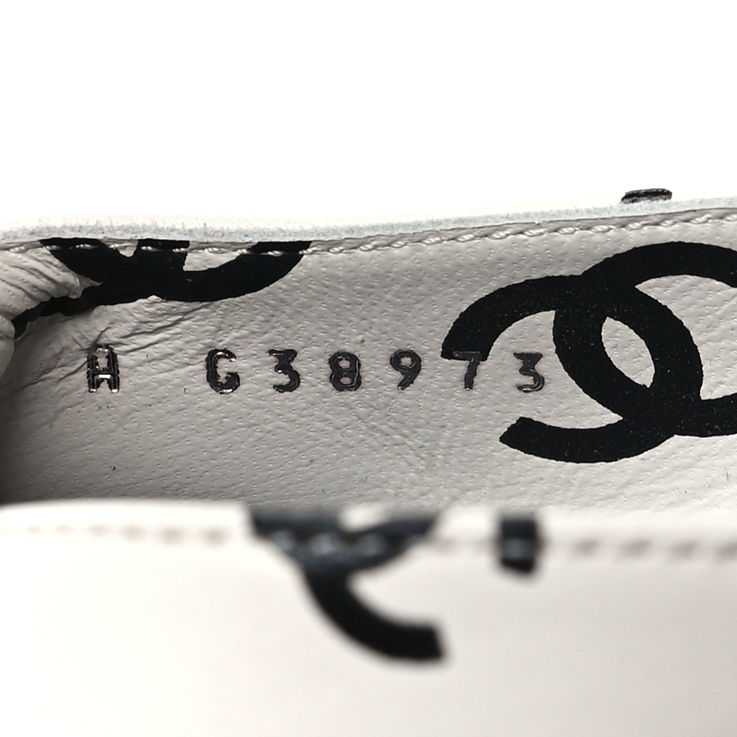 Chanel Printed Lambskin CC Sandals 41 White Black 6 of 8