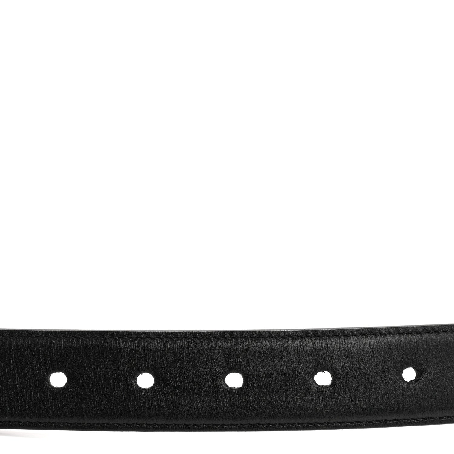 Saint Laurent Lambskin Monogram Cassandre Square Buckle Belt 100 40 Black 5 of 16
