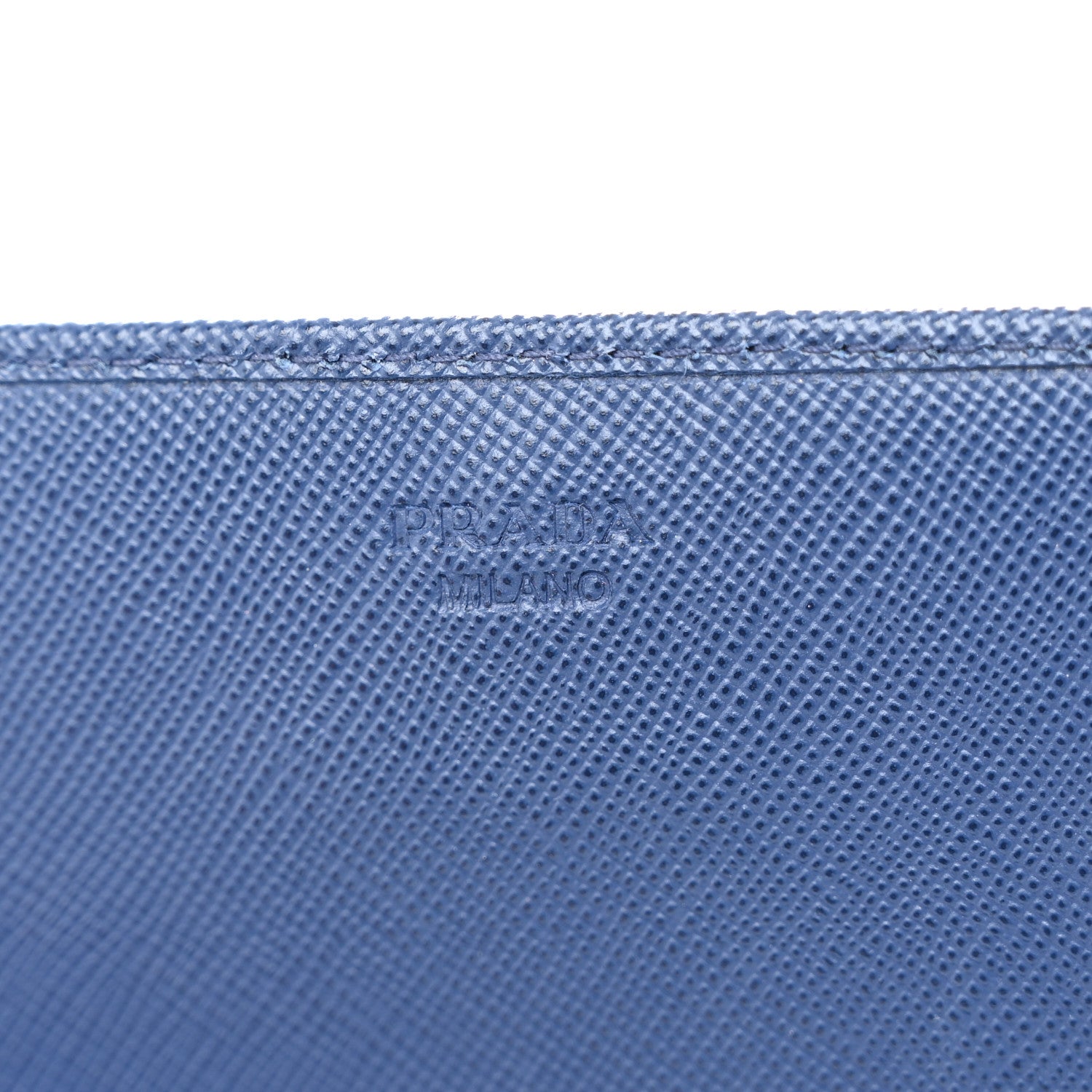 Prada Saffiano Metal Oro Chain Wallet Bleuette 6 of 9