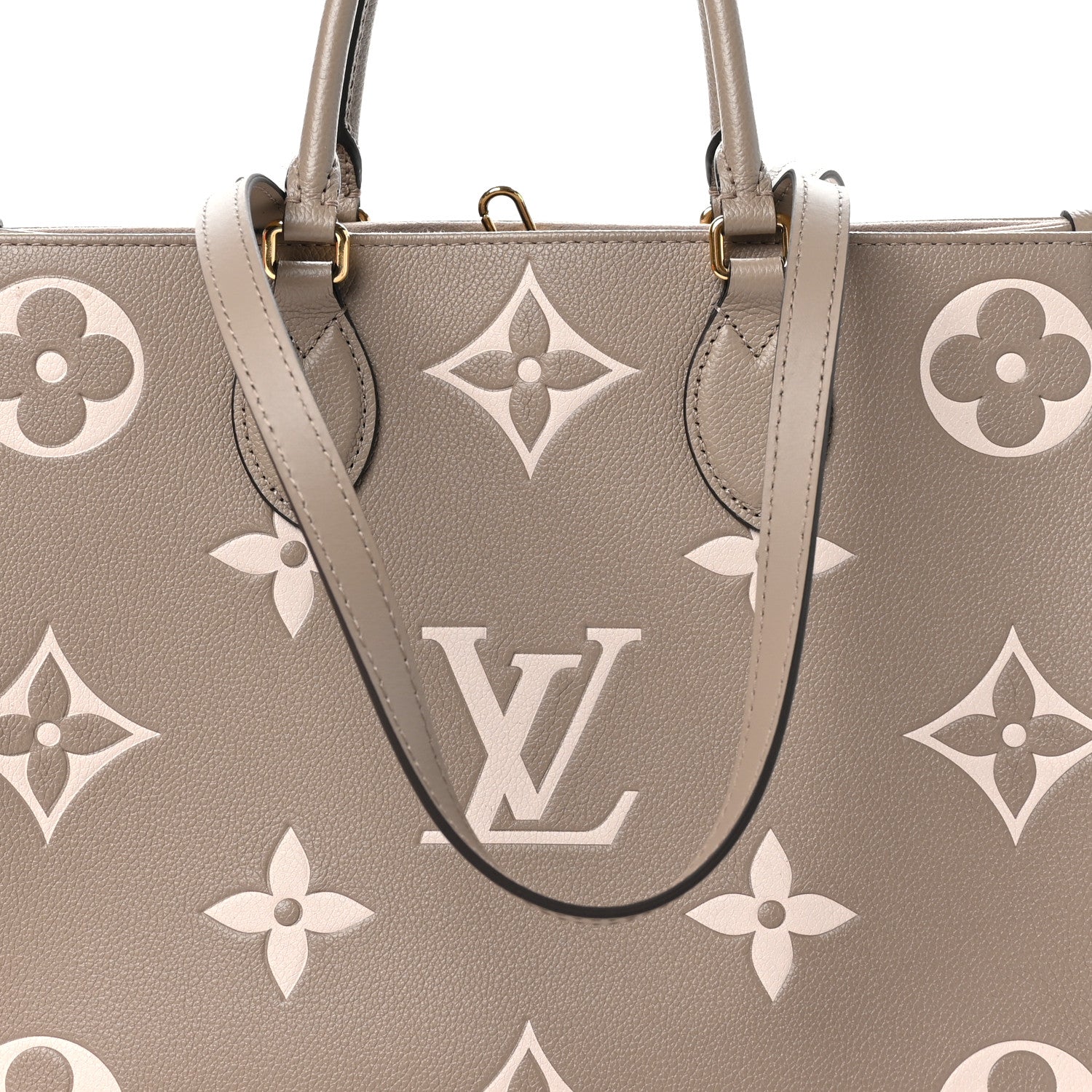 Louis Vuitton Empreinte Monogram Giant Onthego MM Tourterelle Creme 6 of 9