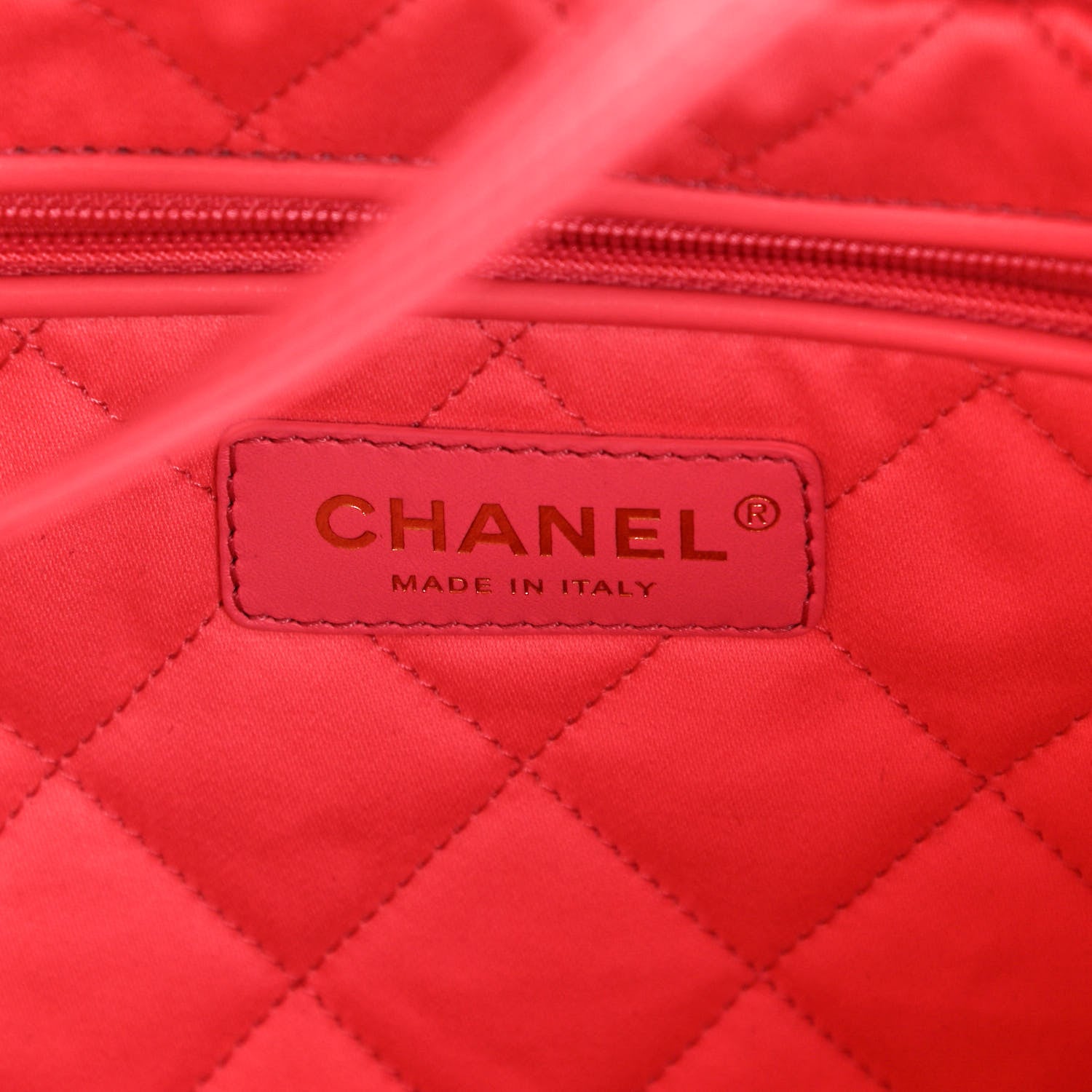 Chanel Shiny Calfskin Quilted Large Chanel 22 Coral Pink 12 of 13