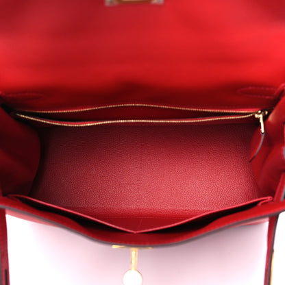 Hermes Evercolor Kelly Retourne 28 Rouge Casaque 5 of 9