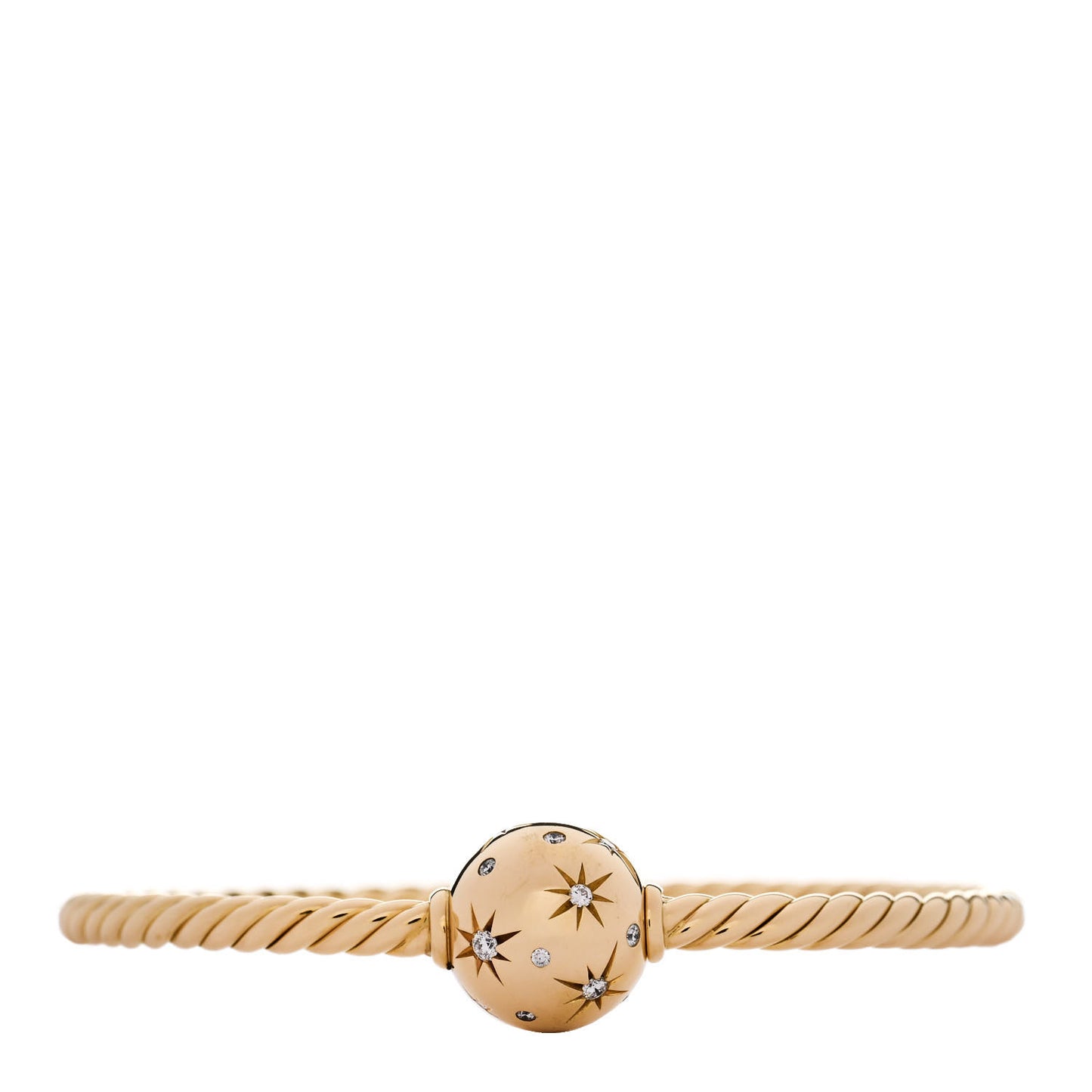 18K Yellow Gold Diamond 14mm Solari Station Bracelet