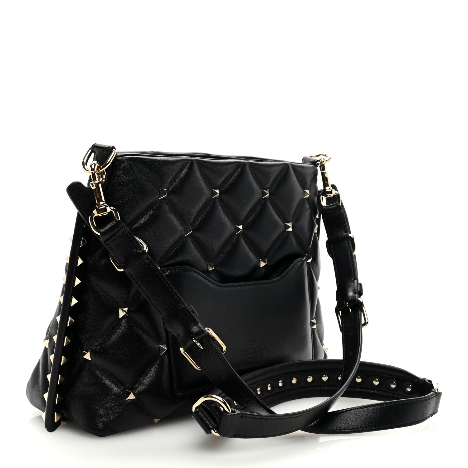 Valentino Garavani VALENTINO GARAVANI Nappa Candystud Shoulder Bag Black 3 of 9