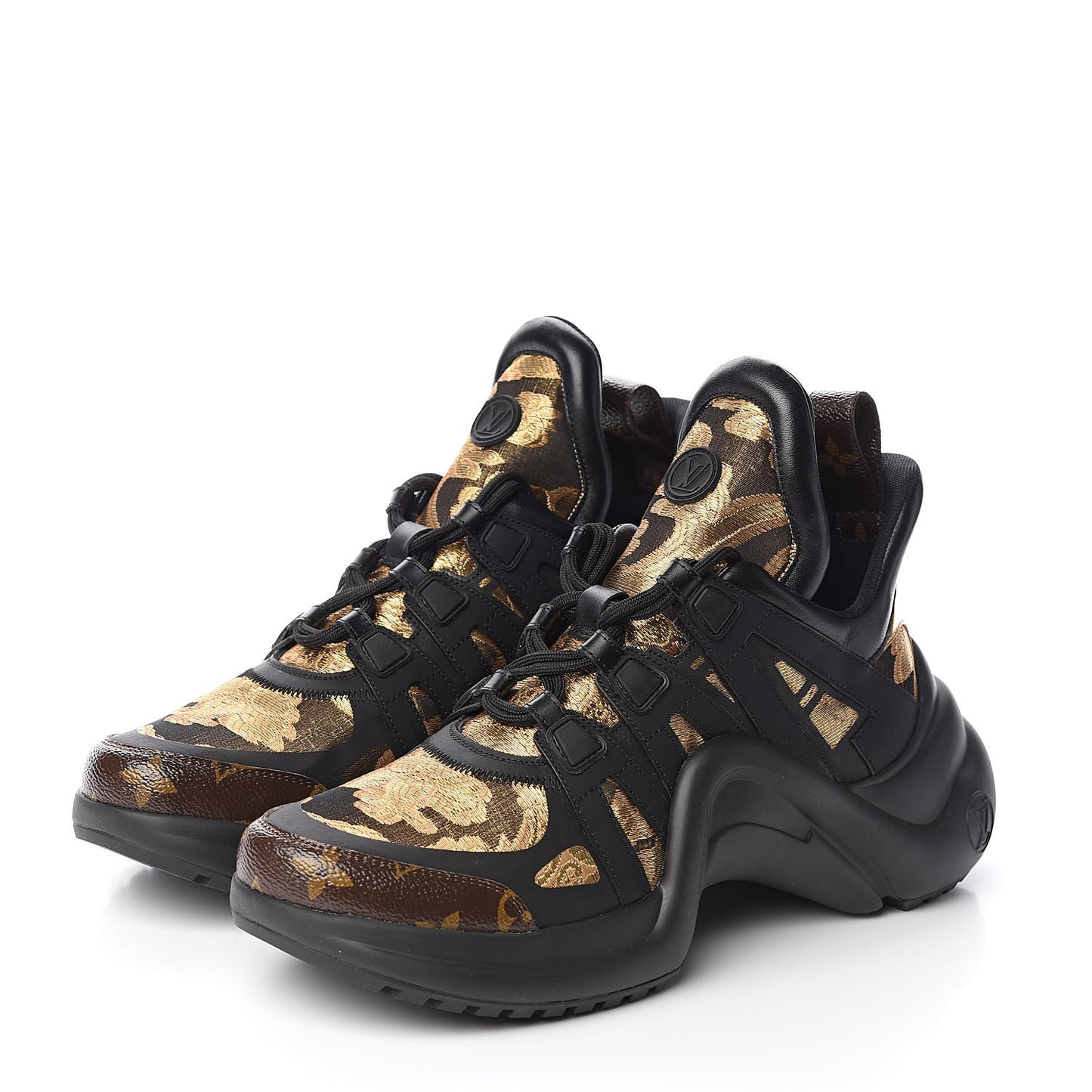 Monogram LV Archlight Sneakers 41 Gold Black