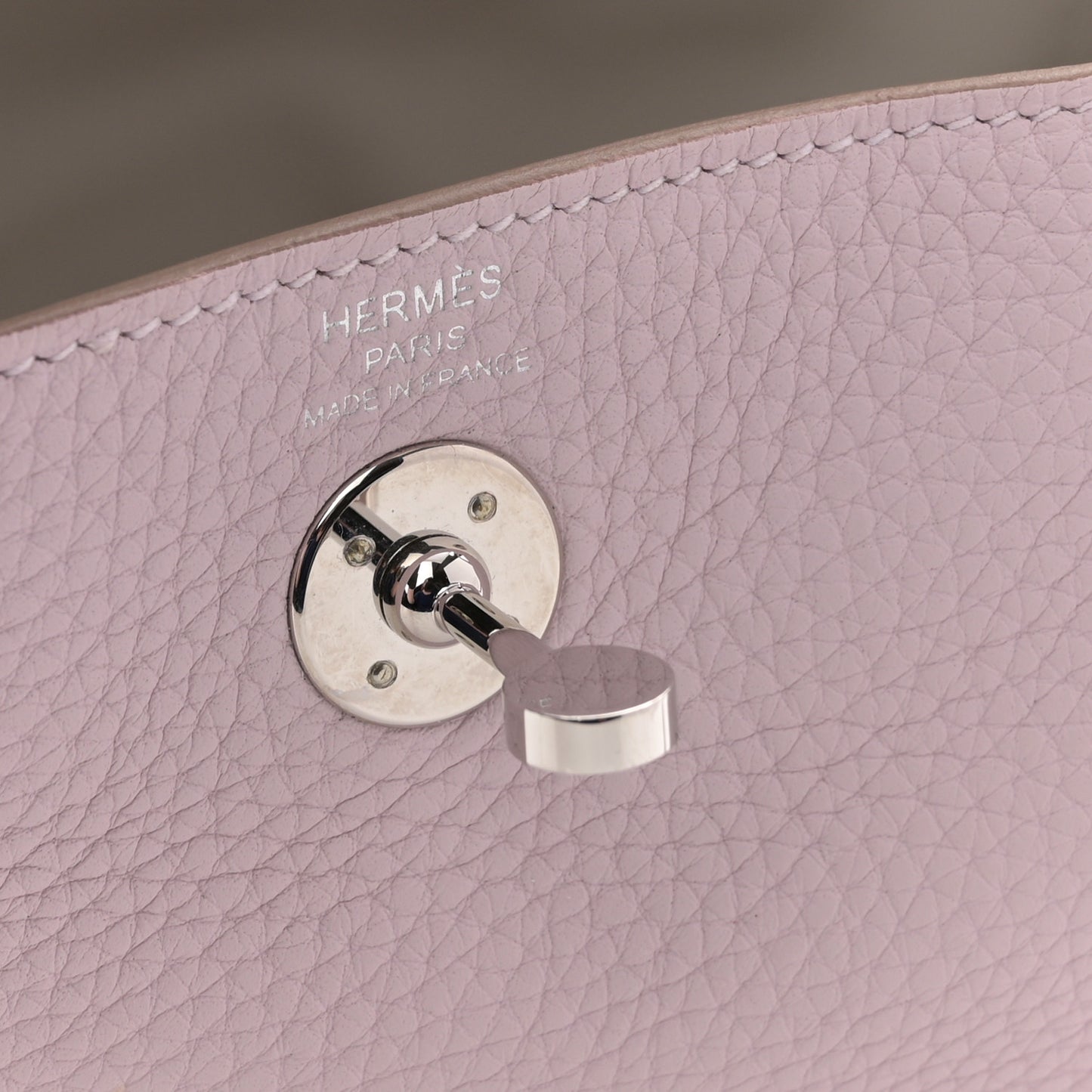 Taurillon Clemence Verso Mini Lindy 20 Mauve Pale Mushroom
