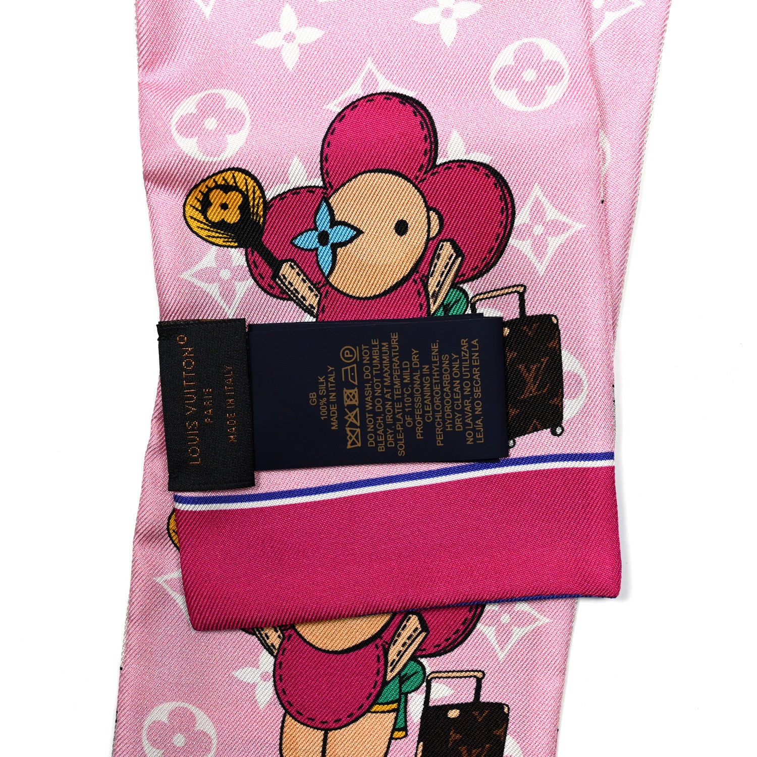 Louis Vuitton Silk Monogram Tokyo Vivienne Bandeau Pink 3 of 3