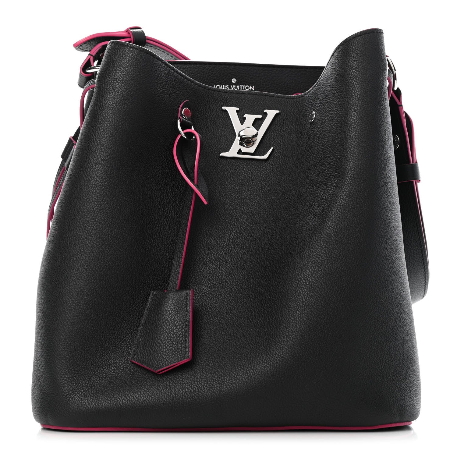Louis Vuitton Calfskin Lockme Bucket Black 1 of 6