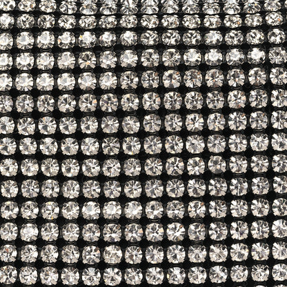 Alexander Wang Mesh Crystal Rhinestone Mini Heiress Pouch Black Silver 8 of 10