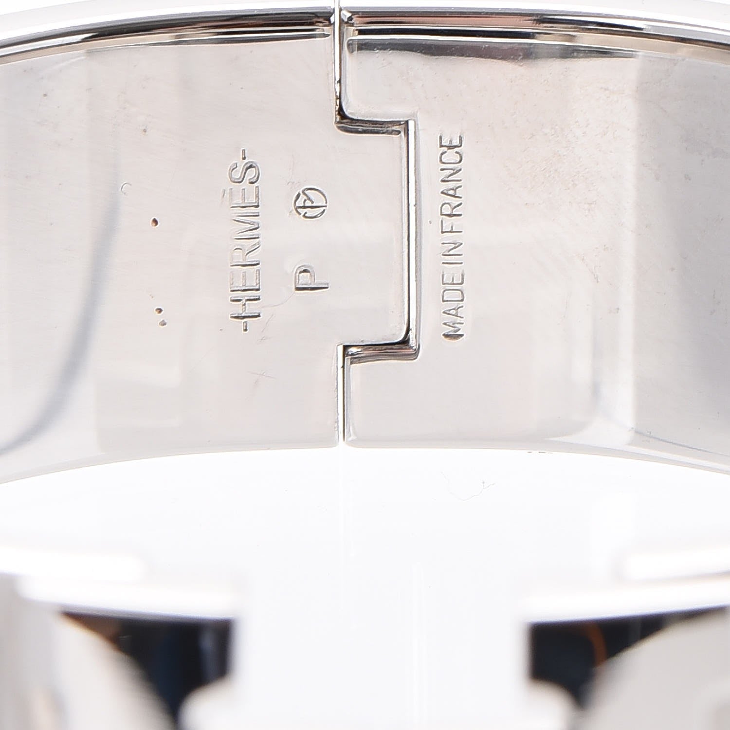 Hermes Enamel Wide Clic Clac H Bracelet PM White 4 of 4