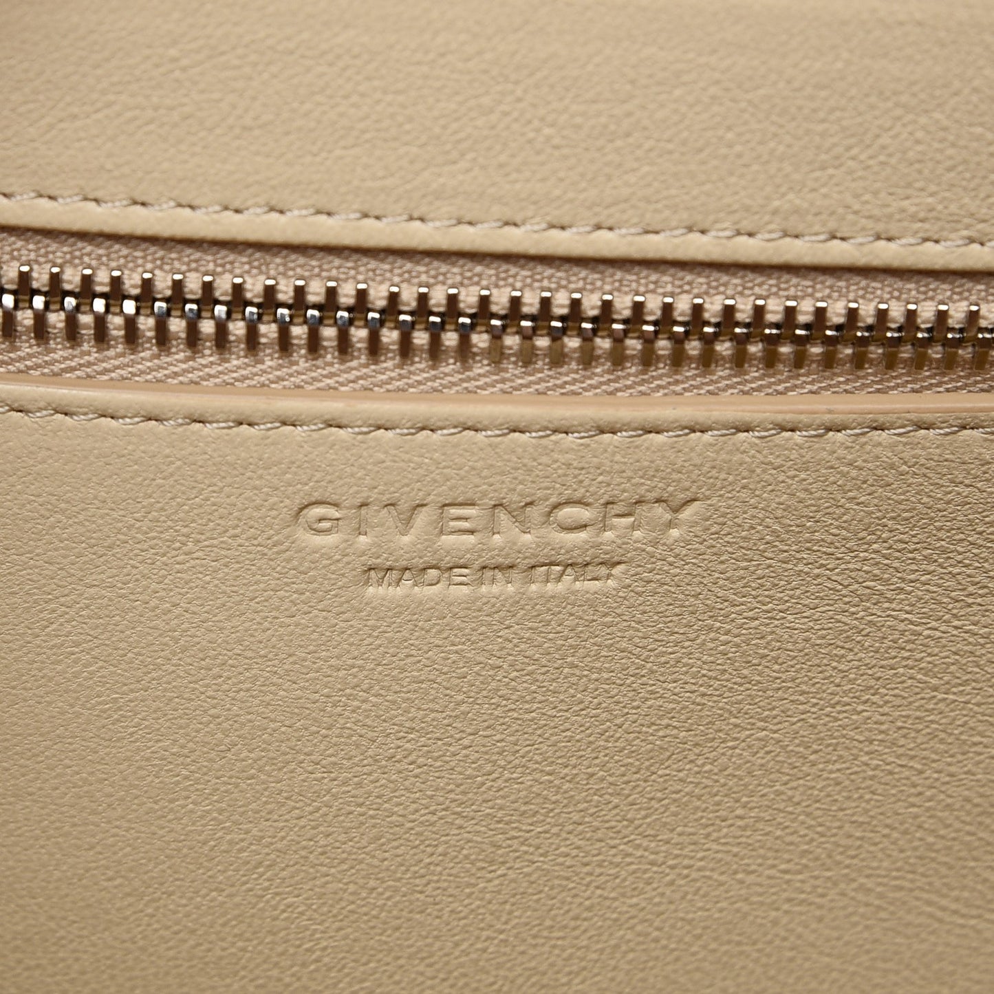 Grained Calfskin Medium Horizon Satchel Beige