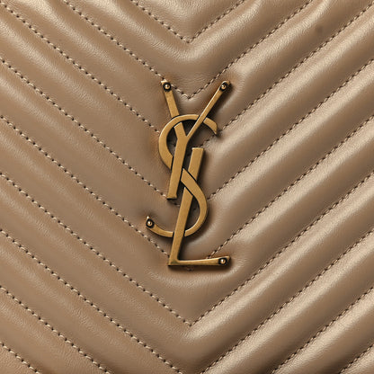 Saint Laurent Calfskin Matelasse Monogram Lou Camera Bag Dark Latte 8 of 10