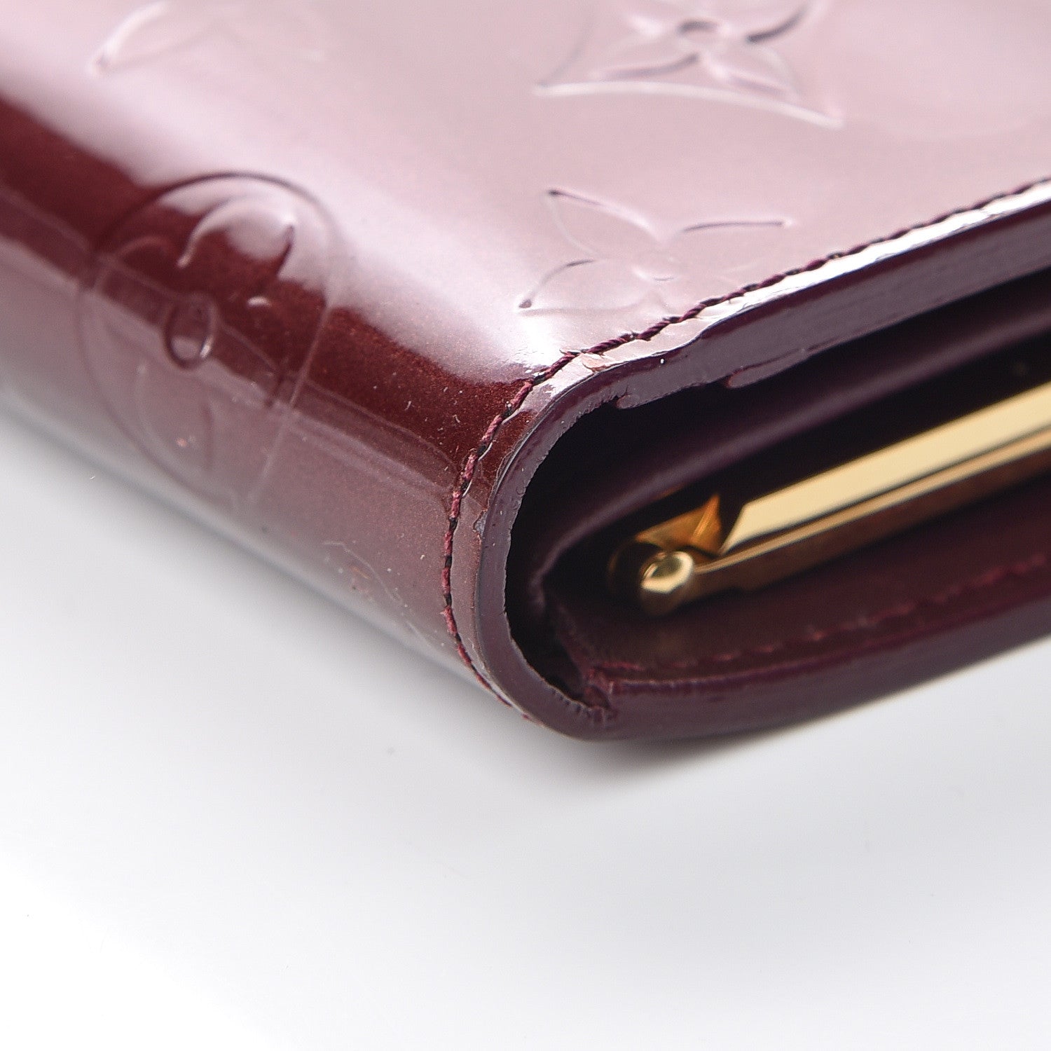 Louis Vuitton Vernis French Purse Wallet Rouge Fauviste 6 of 10
