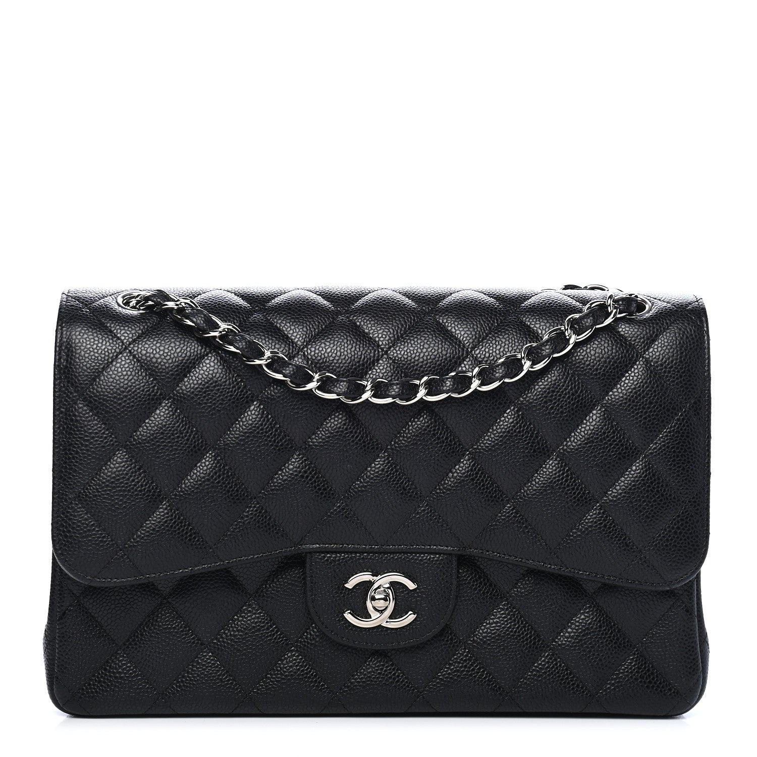 Chanel Caviar Quilted Jumbo Double Flap Black 1 of 9