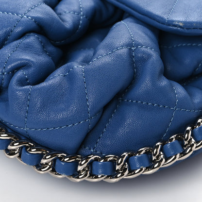 Chanel Washed Lambskin Quilted Medium Chain Around Flap Blue 9 of 9