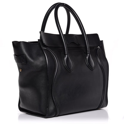 Celine Smooth Calfskin Mini Luggage Black 3 of 7