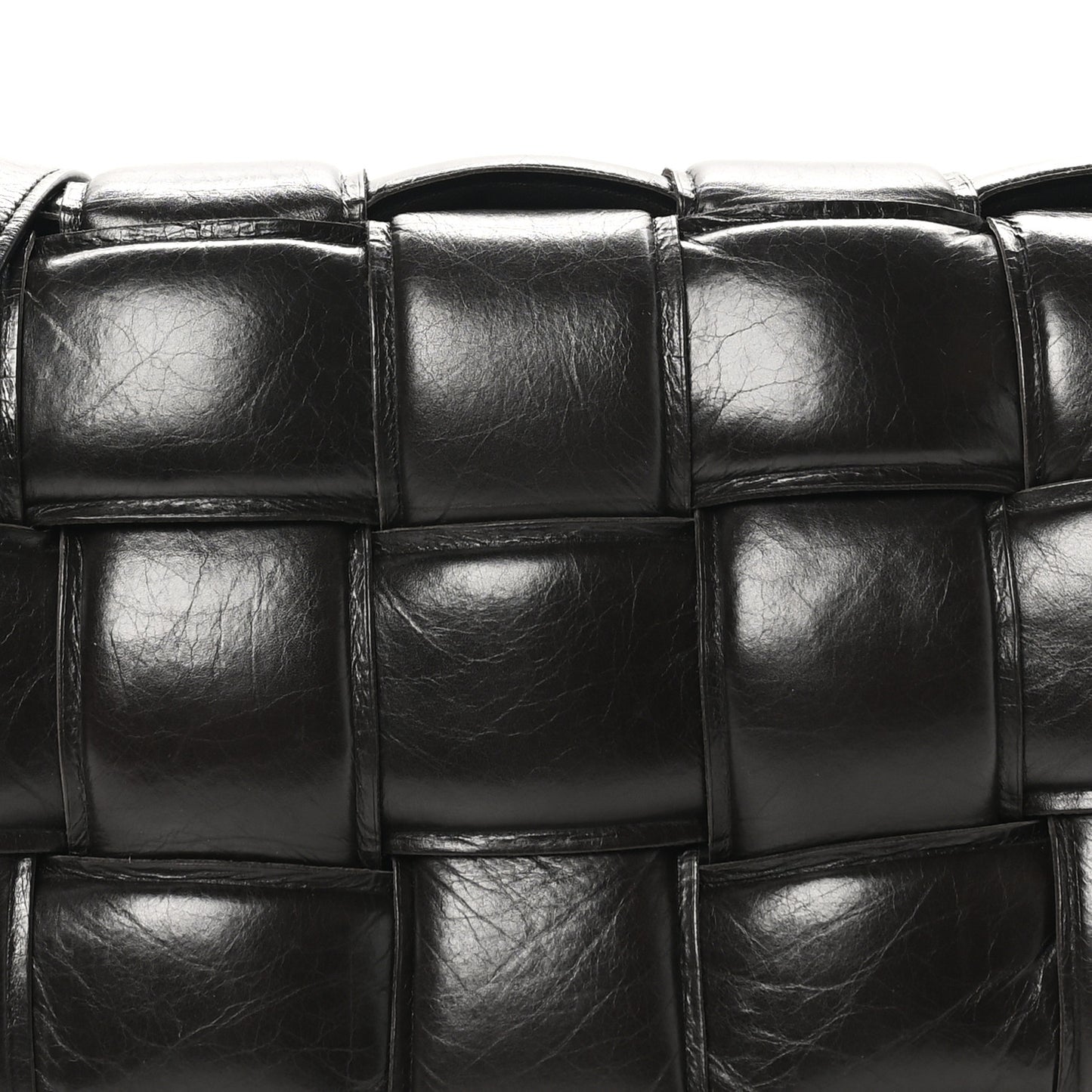 Paper Calfskin Maxi Intreccio Padded Cassette Crossbody Bag Fondant
