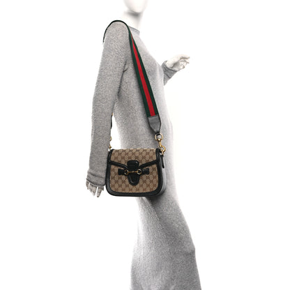 Gucci Monogram Ruinart Calfskin Medium Lady Web Shoulder Bag Beige Ebony Black 2 of 10