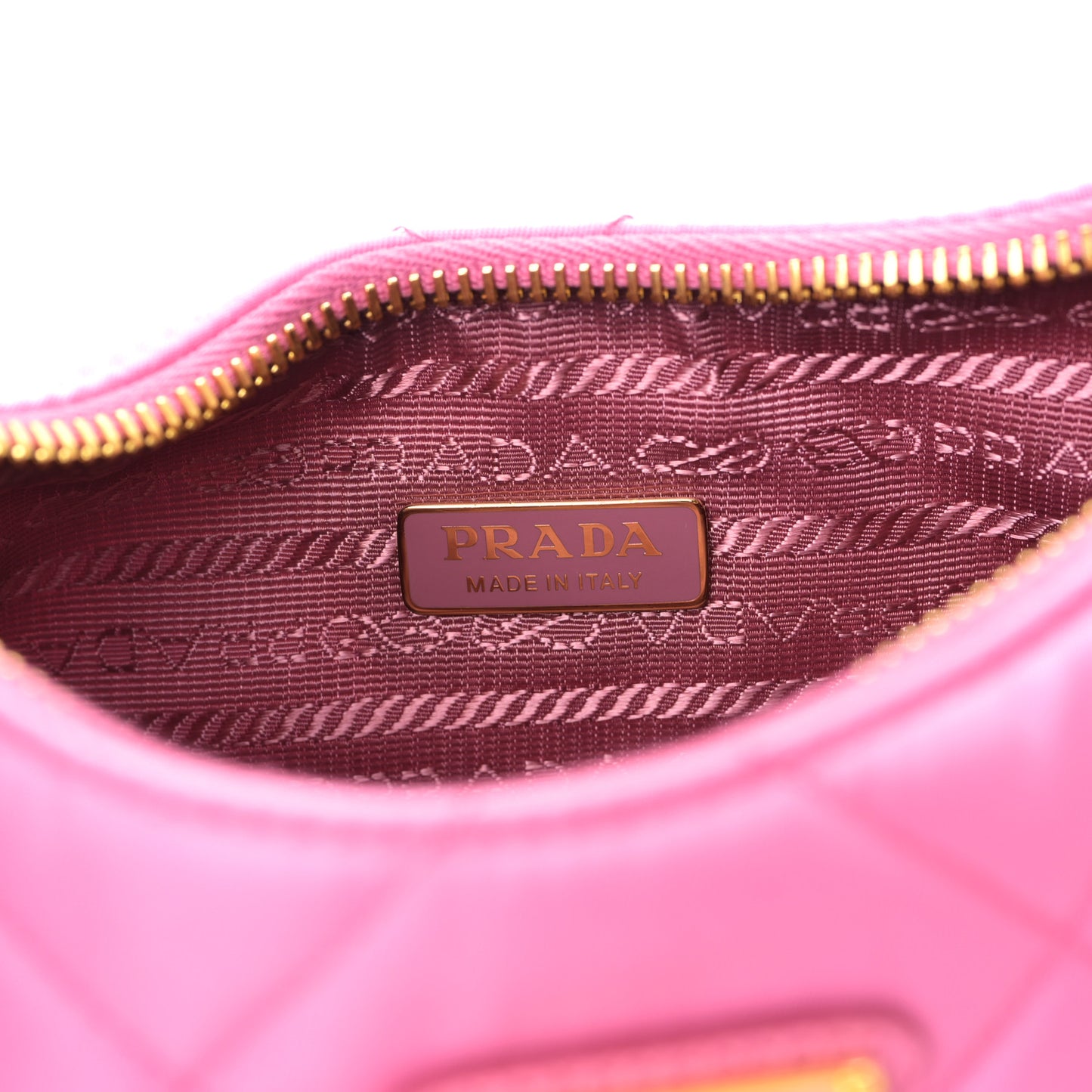 Re-Nylon Saffiano Stitched Mini Re-Edition 1995 Chaine Shoulder Bag Begonia