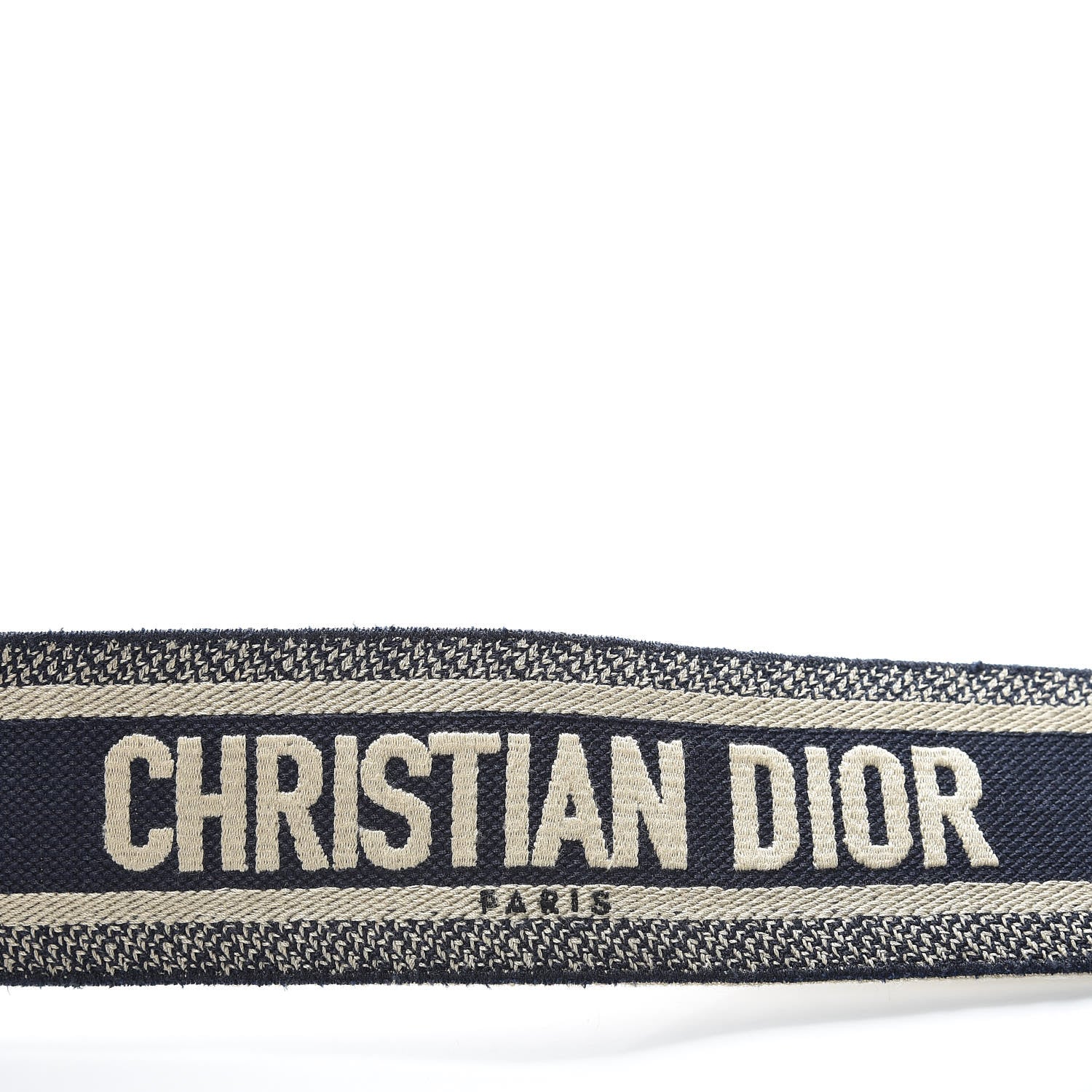 Christian Dior Canvas Embroidered Shoulder Strap Blue 6 of 8