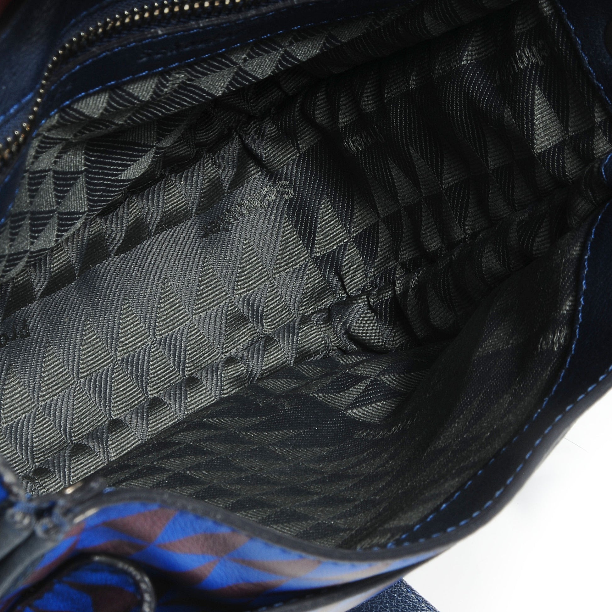 Proenza Schouler Triangle Print Mini PS1 Pouch Royal Blue Pinot Noir 5 of 11