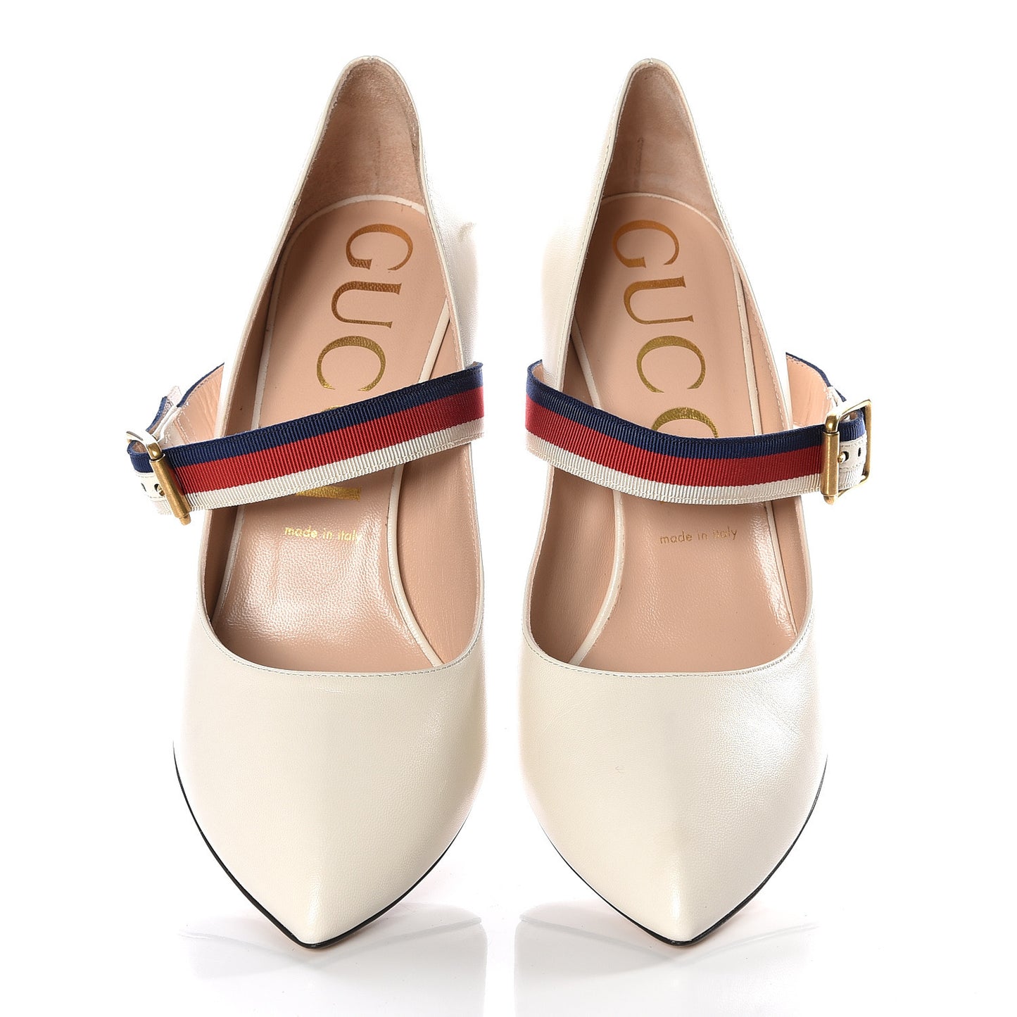 Malaga Kid Sylvie Mid Heel Pumps 40 Mystic White