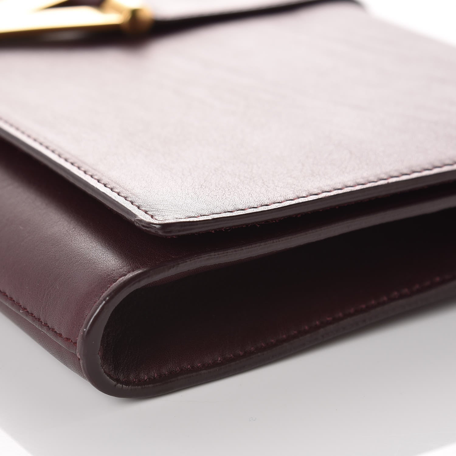 Saint Laurent Calfskin Classic Y Ligne Clutch Bordeaux 11 of 11