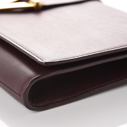 Saint Laurent Calfskin Classic Y Ligne Clutch Bordeaux 11 of 11