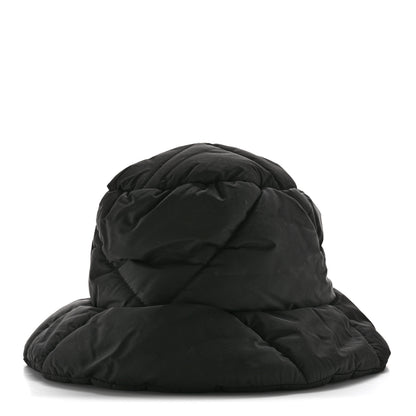 Prada Nylon Triangle Quilted Padded Bucket Hat M Black 5 of 10