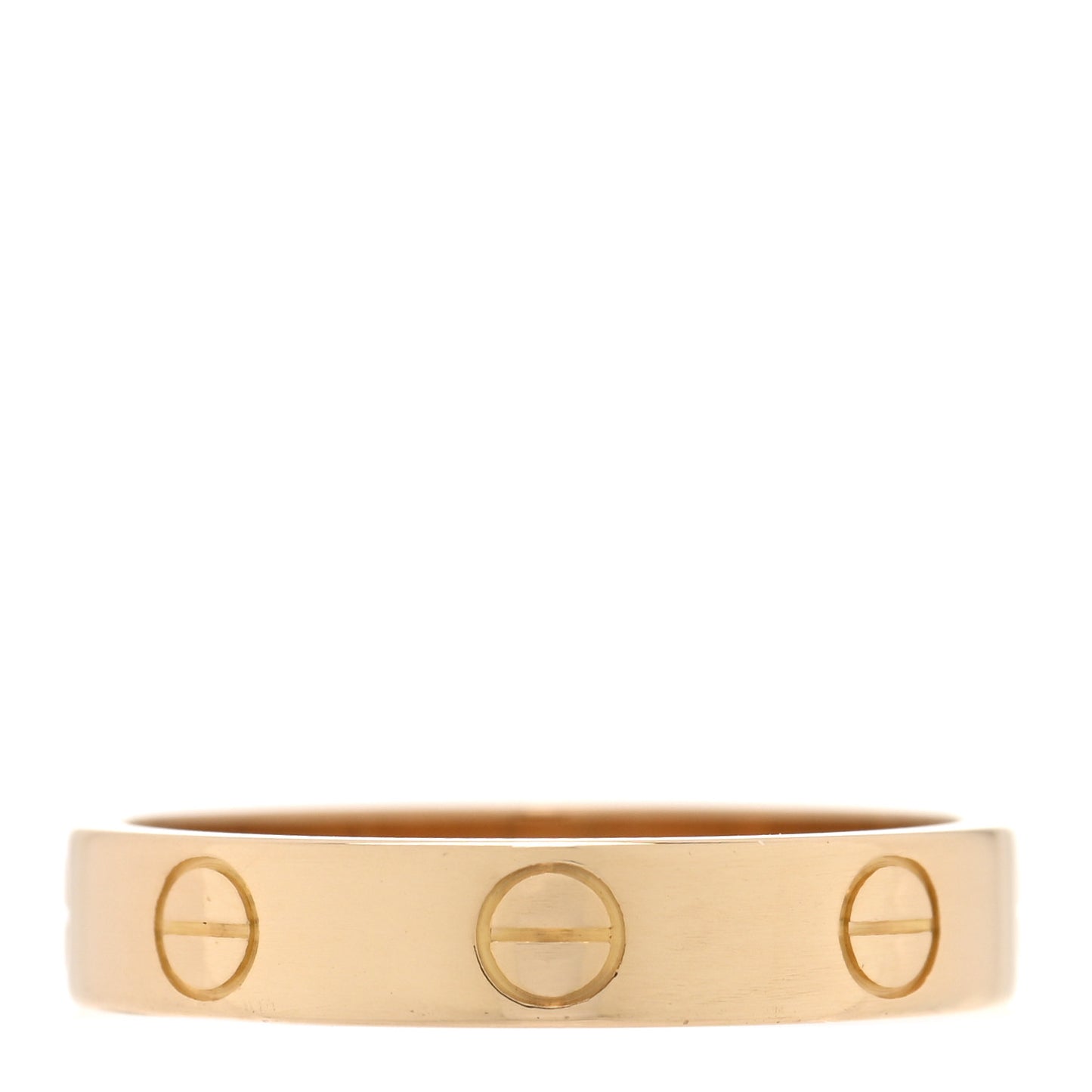 18K Yellow Gold 3.5mm LOVE Wedding Band Ring 52 6