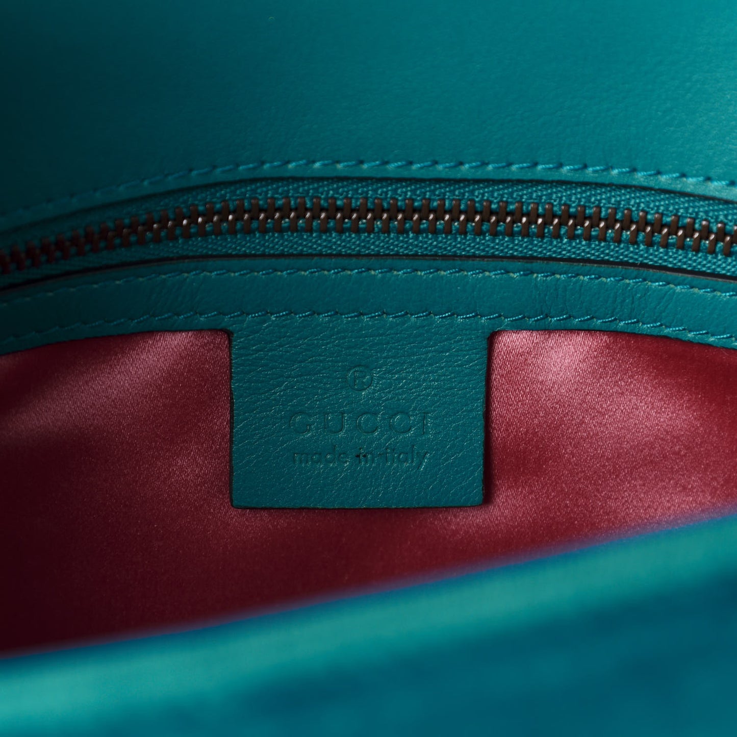 Velvet Matelasse Small GG Marmont Shoulder Bag Pavone Cyan