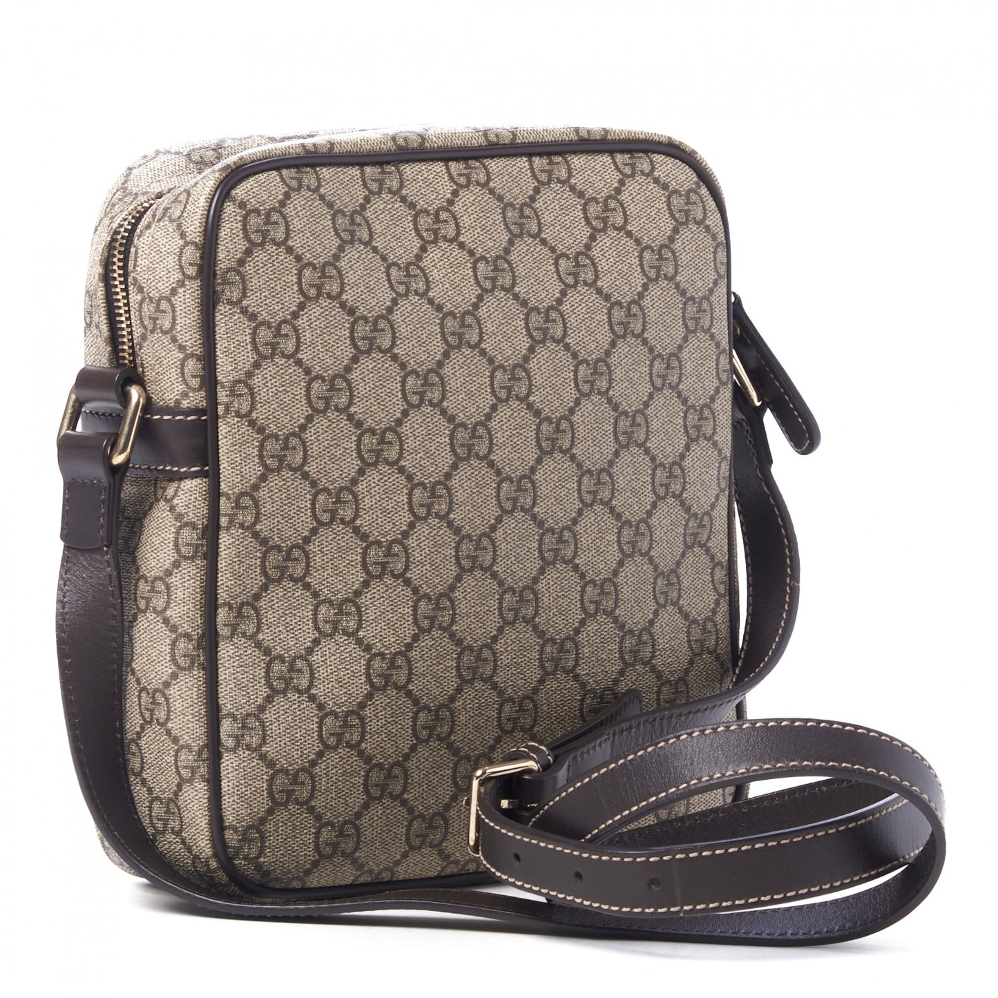 GG Plus Monogram Messenger Bag Dark Brown