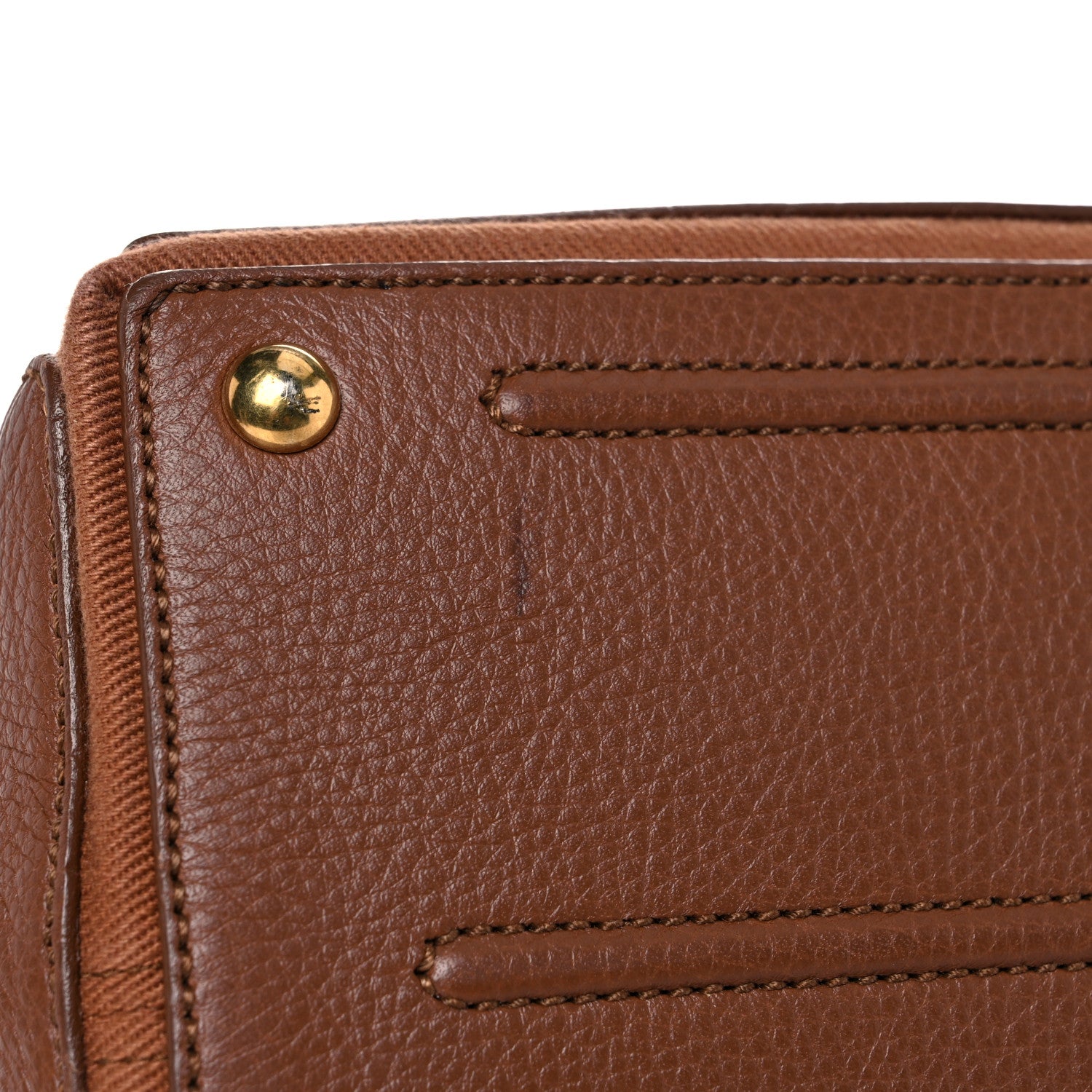 Saint Laurent Calfskin Canvas Medium Muse Two Brown 13 of 23