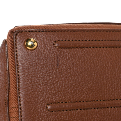 Saint Laurent Calfskin Canvas Medium Muse Two Brown 13 of 23