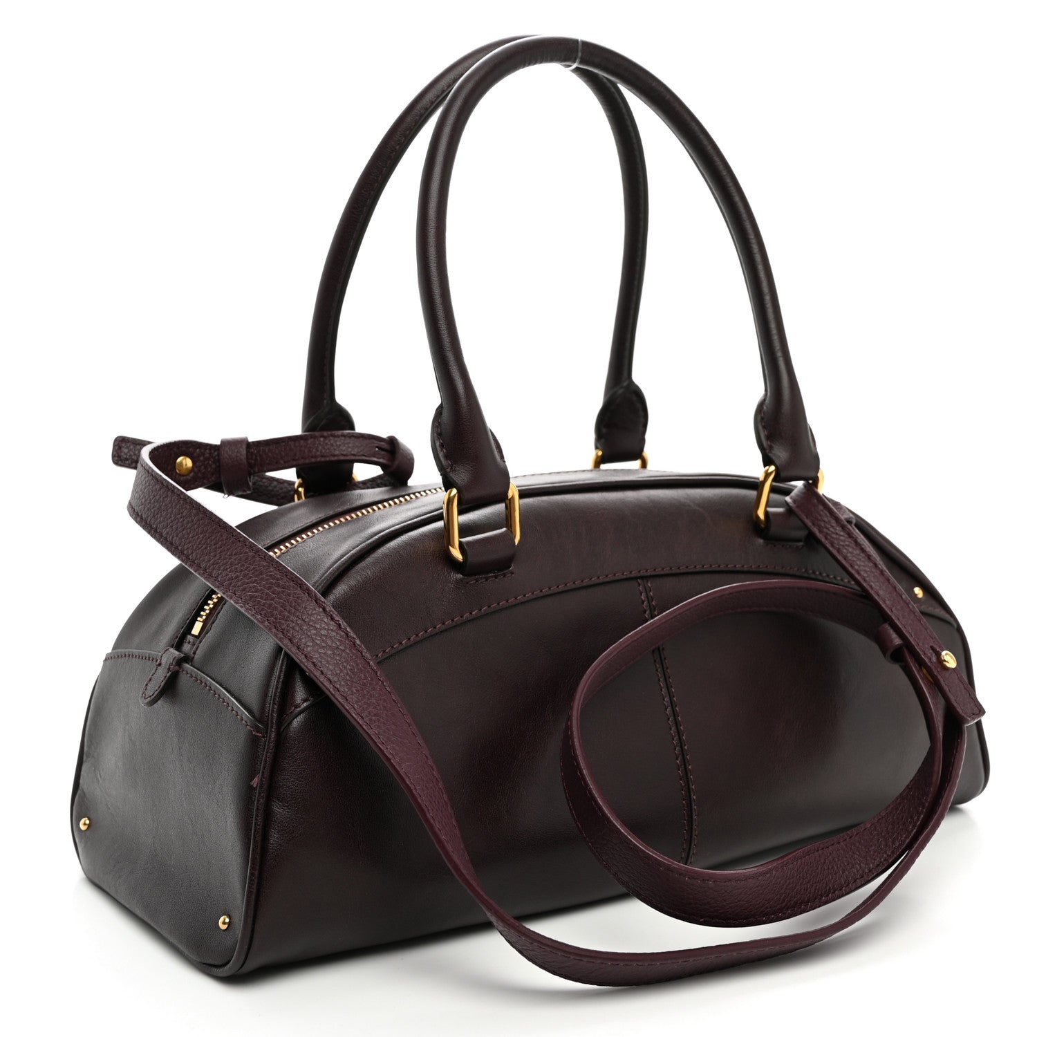 Chloe Smooth Calfskin Charms Bowling Bag Perfect Plum 3 of 11