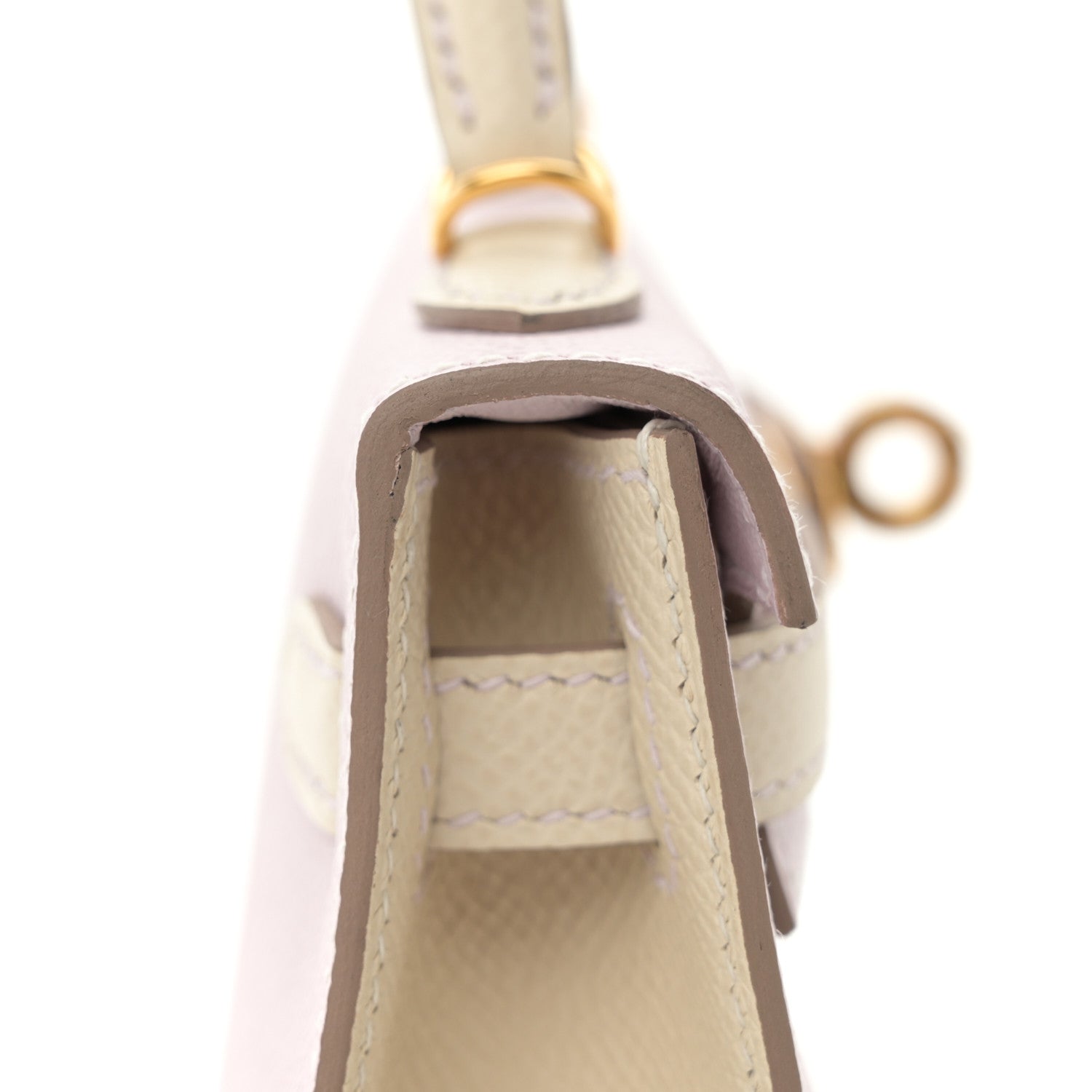 Hermes Epsom Horseshoe Mini Kelly Sellier 20 Mauve Pale Craie 11 of 11