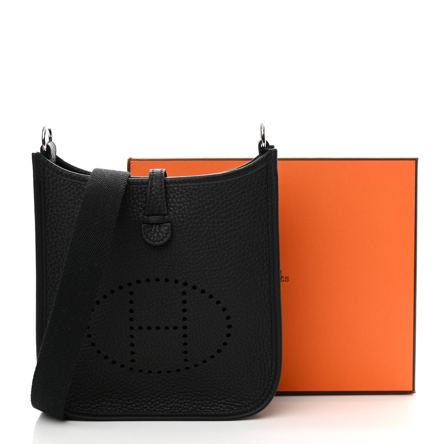 Hermes Taurillon Clemence Evelyne TPM Black 11 of 11