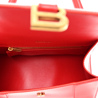 Balenciaga Shiny Box Calfskin Small Hourglass Top Handle Bag Bright Red 5 of 8