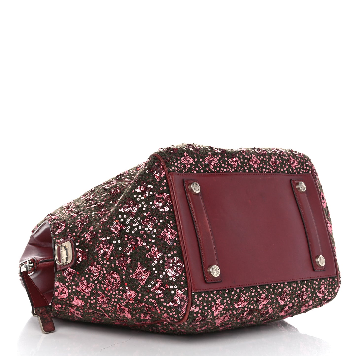 Sequin Monogram Sunshine Express North South Burgundy