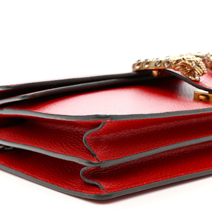 Gucci Dollar Calfskin Swarovski Crystal Small Dionysus Shoulder Bag Hibiscus Red 10 of 11