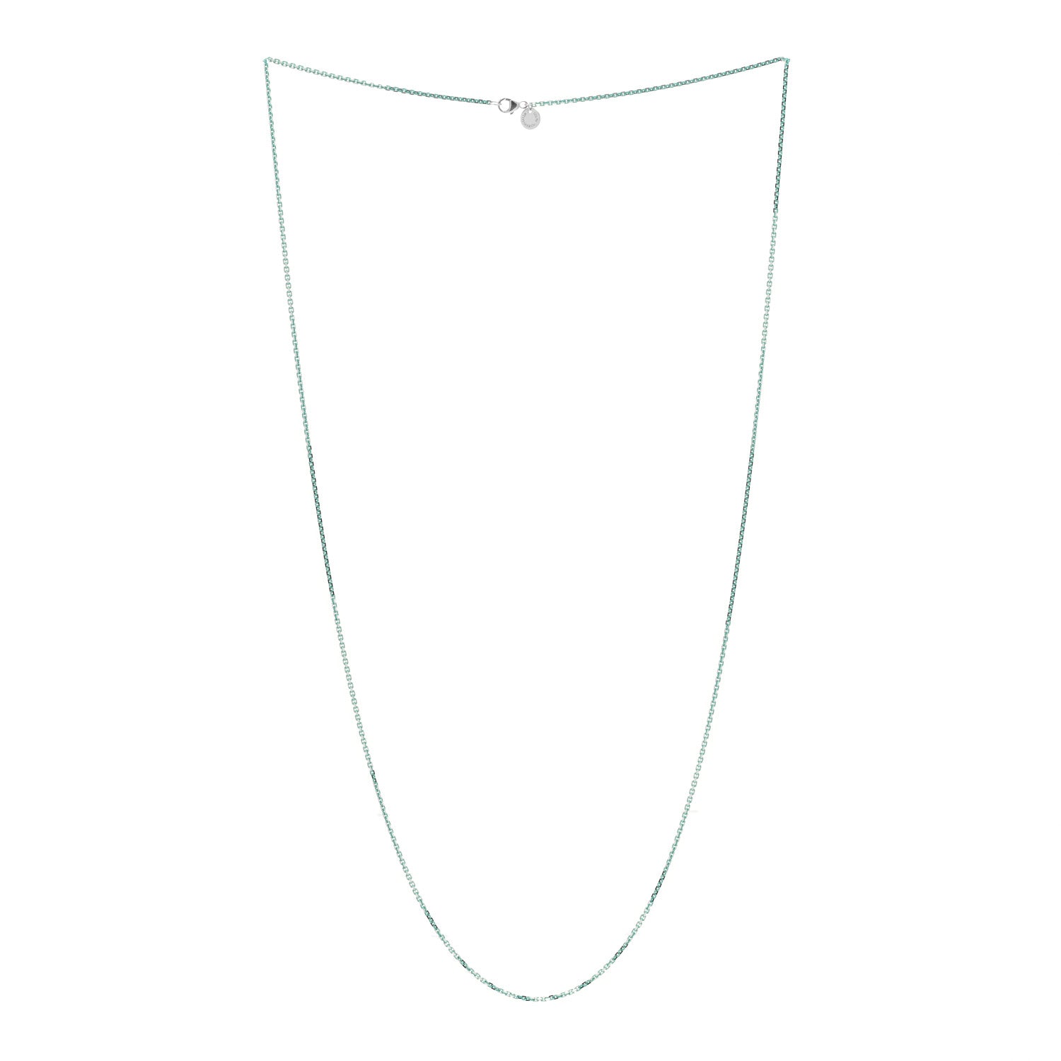Tiffany Sterling Silver Enamel 1.75mm Chain Necklace Blue 30" 3 of 6