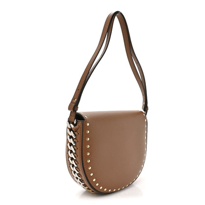Stella McCartney Eco Grainy Alter Mat Studded Frayme Flap Shoulder Bag Pecan 2 of 11