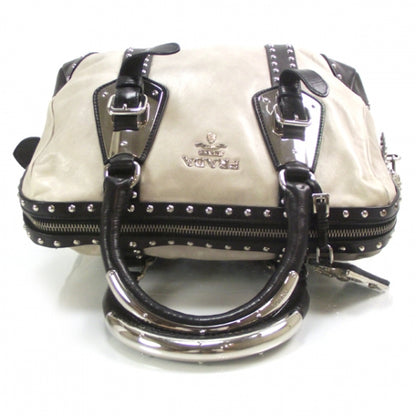 Prada Nappa Studded Trunk Bag Talco Black 5 of 16