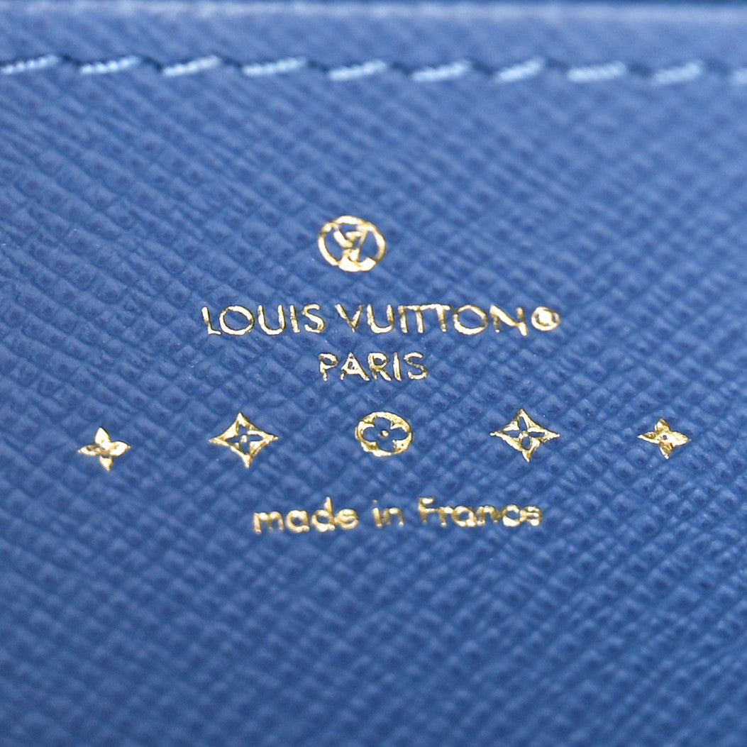 Louis Vuitton Denim Monogram New LV Remix Lou Wallet Blue 6 of 7