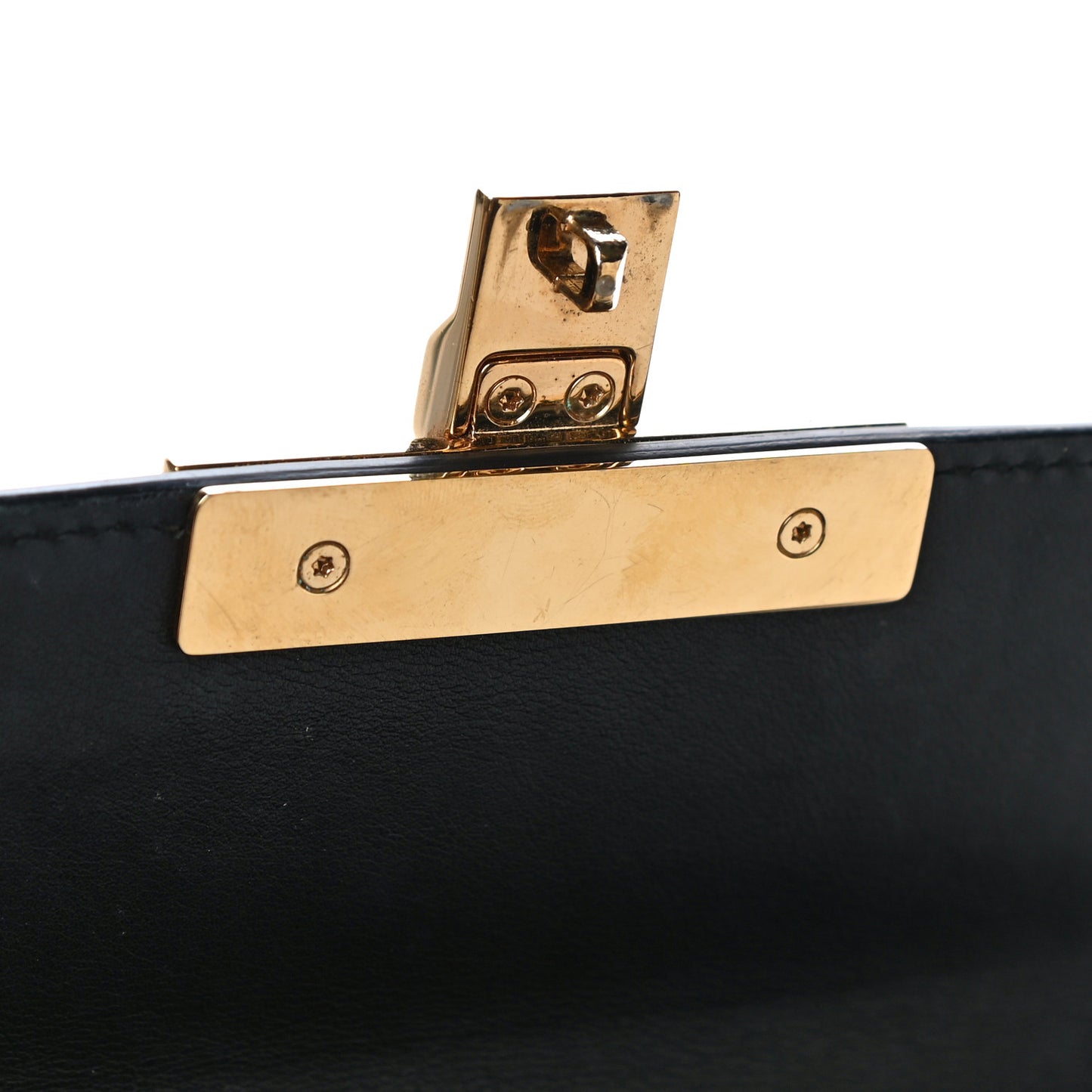 GG Supreme Monogram Calfskin Small Padlock Shoulder Bag Beige Black Cuir