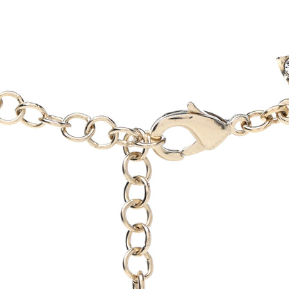 Chanel Pearl Crystal CC Star Choker Necklace Gold 5 of 7
