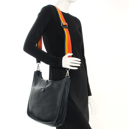 Hermes Taurillon Clemence Amazone Evelyne III GM Bleu Nuit 2 of 7